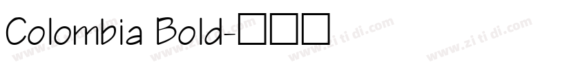Colombia Bold字体转换
